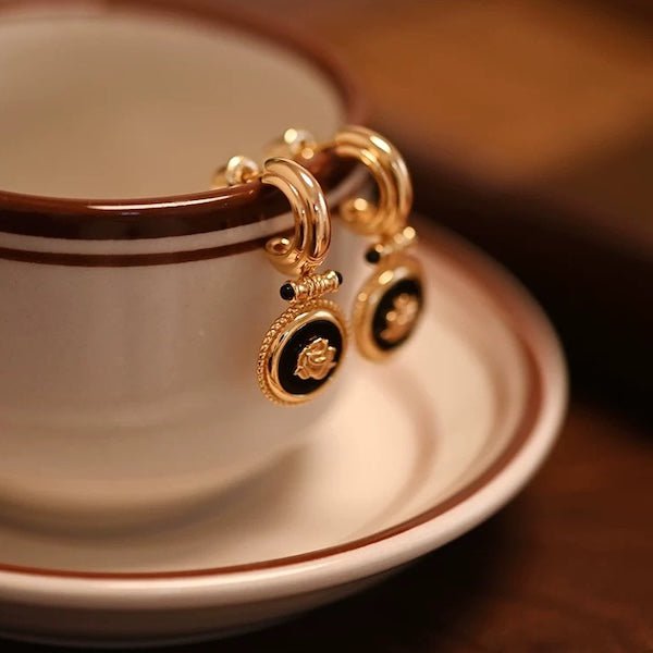 Vintage geïnspireerde Rose Drop oorbellen