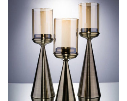 KANDELAAR | GLAS | GOUD-L-Hoog-50CM