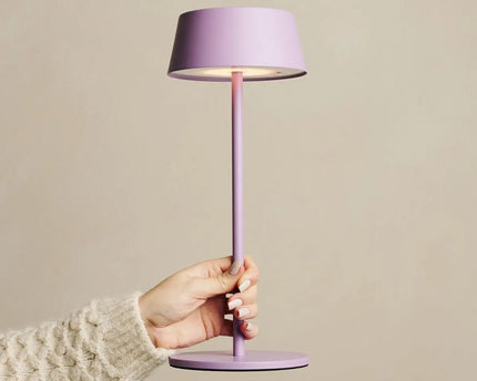 Hugo Violet Lila Oplaadbare tafellamp - Stijlvol, dimbare lamp & draadloos