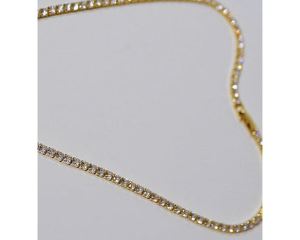 Tijdloze sprankelende choker met diamantlook
