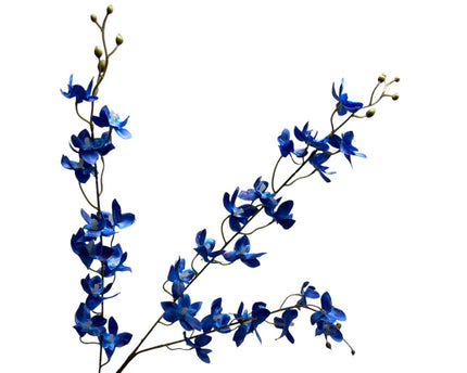 Artificial flowers Blue Phalaenopsis | Zijden kunstbloem | Lengte 90  1pcs