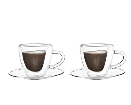 Dubbele wandbekers koffie in hart 150 ml - veel 2