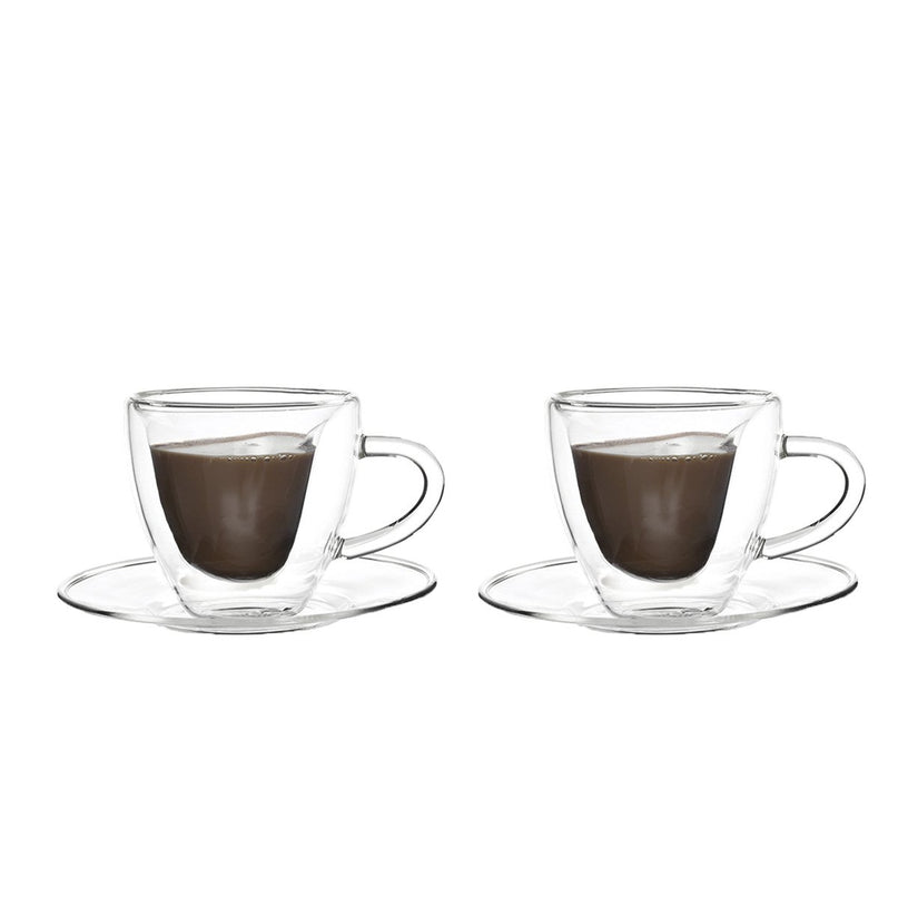 Dubbele wandbekers koffie in hart 150 ml - veel 2