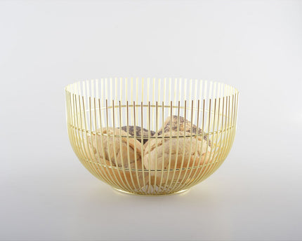 Gouden broodmand groot model 20x20x12cm