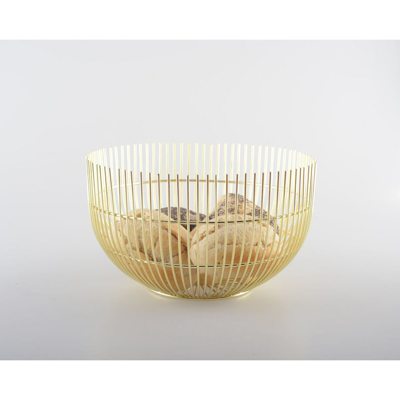 Gouden broodmand groot model 20x20x12cm