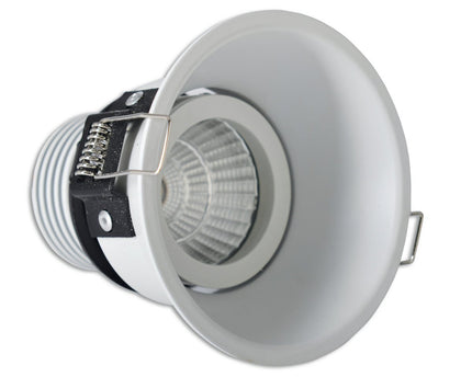 LED gebouwd -In Spot "Taro" Ø 9,4 cm, 10 cm diep, gemaakt van wit metaal, 6 watt, warm wit