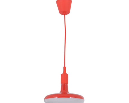 Hanglamp "UFO" LED -rood, hangende lamp gemaakt van plastic met E27 -aansluiting inclusief lamp
