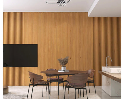 LED CCT -plafondlicht "Carlon" gemaakt van Matt Black Aluminium en Plastic, met geïntegreerde LED, 120 cm lang