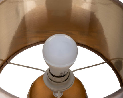 Keramische tafellamp "Bronco", tafellamp, keramiek, beige/grijs/goud, met E14 -aansluiting, voor eetkamer, woonkamer, gang of kantoor, 39 cm hoog