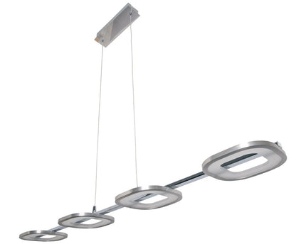 LED hanglamp "balk" gemaakt van metaal en plastic in stalen blank, met geïntegreerde LED