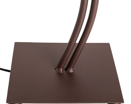 Tafellamp, 2-flame "boho" ", tafellamp bruin/beige, met E14-aansluiting, voor eetkamer, woonkamer, gang of kantoor, 65 cm hoog