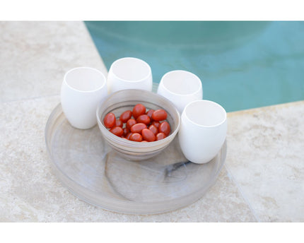Round Sahara Glass Tray 33x33x3.5cm