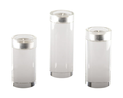 12 CM RONDE GLAZEN KAARSHOUDER