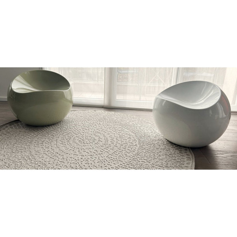 GEHAAKT rond decoratief vloerkleed