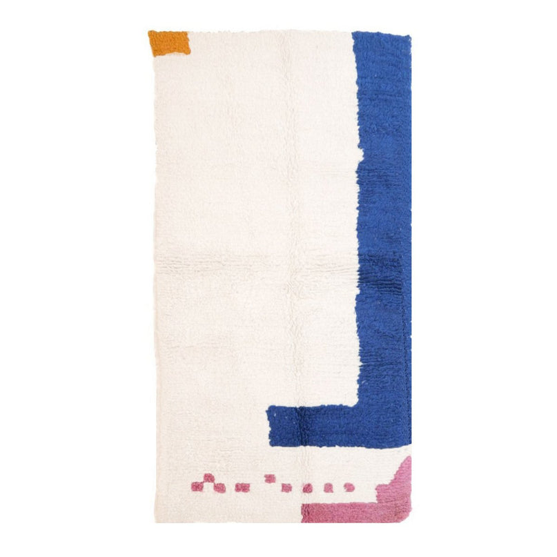 Zuiver wollen Marokkaans Berber-tapijt 121 x 249 cm