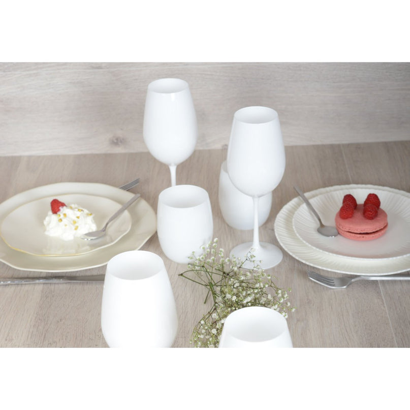 Rosa witte dessertplaat 20x20x2cm