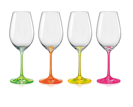 350 ml neon wijnglazen - veel van 4
