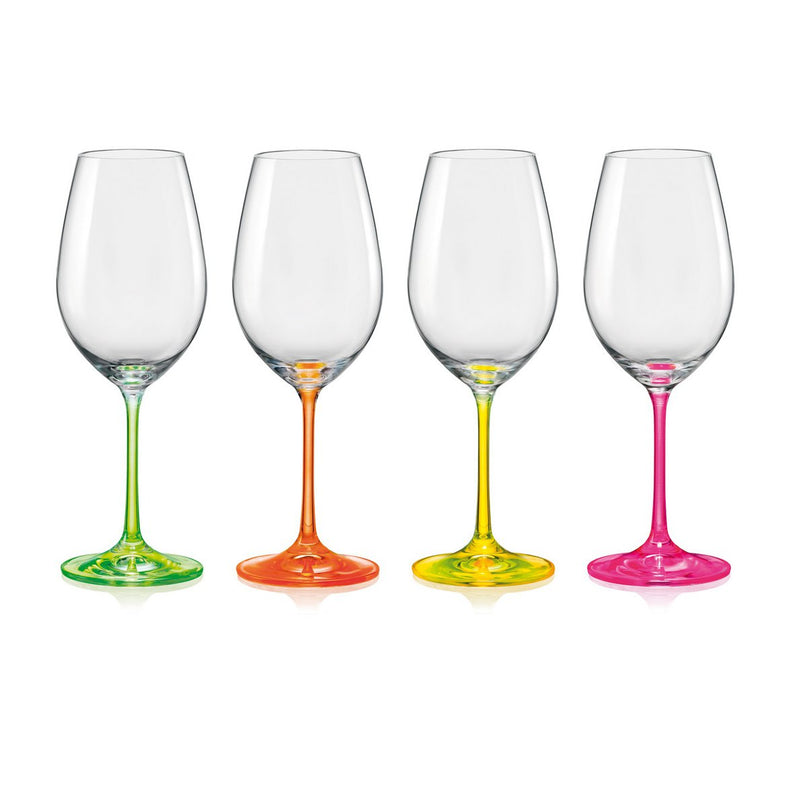 350 ml neon wijnglazen - veel van 4