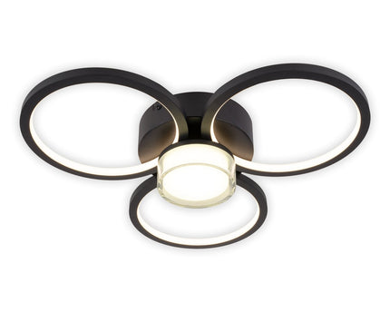 LED -plafondlicht "CIMO" gemaakt van zwart metaal en plastic, Ø Ca.