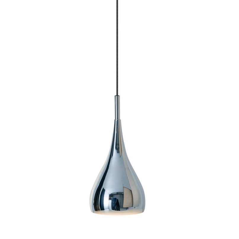 Hanger Lamp "Style", retro klassiek, hanglamp gemaakt van chroom-glanzend metaal met E27-aansluiting, paraplu Ø15 cm, ideaal voor eetkamer, woonkamer en keuken.