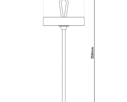 LED -batterijtafellamp magnetisch voor buiten en binnen, gemaakt van metaal en plastic in vorst, 36 cm hoog