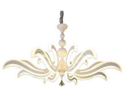 Led Crown "Ludwig" wit Ø 66 cm, met stevig geïnstalleerde LED's, metaal in wit