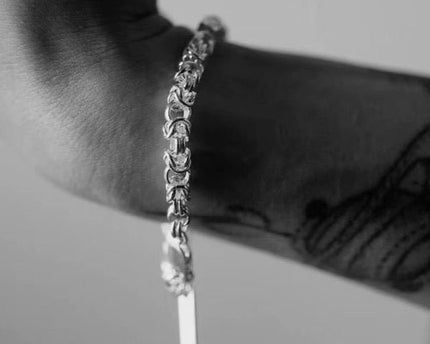 Klassieke sterling zilveren drakenkettingarmband