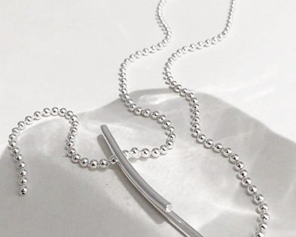 Minimalistische Longline Ball Chain ketting