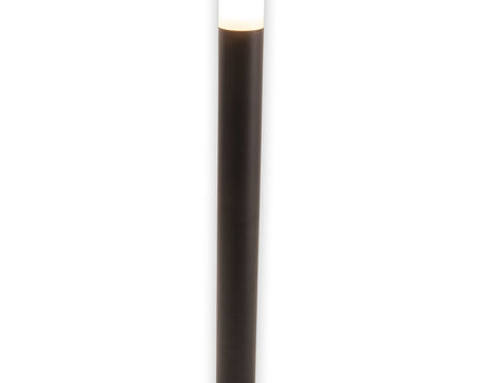 Buitenbasisbasis "Torcia" 80 cm hoog, gemaakt van metaal en plastic in zwart, E27
