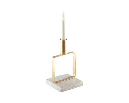 Mat volwassen gouden kandelaar Marble Support H.17 cm