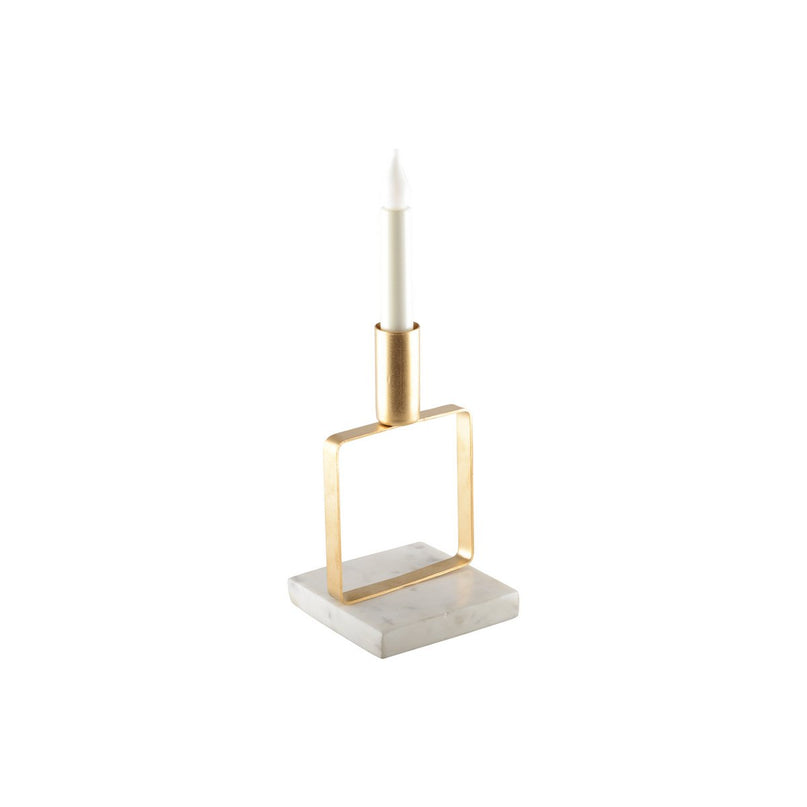 Mat volwassen gouden kandelaar Marble Support H.17 cm