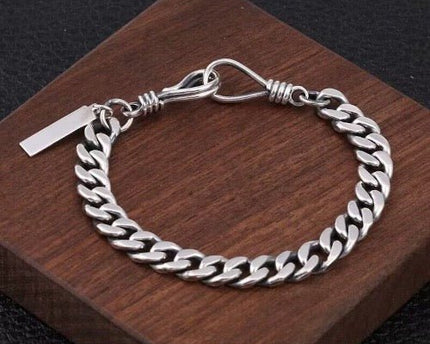 Gewaagde Sterling zilveren Cubaanse kettingarmband - Premiumkwaliteit