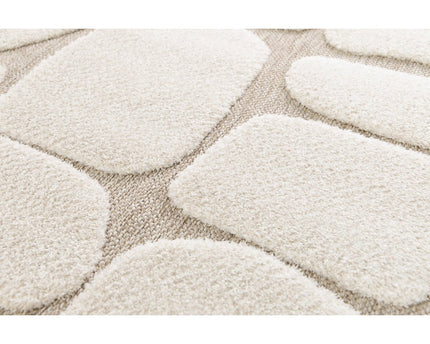 Tapis en reliëfstijl japandi GALET