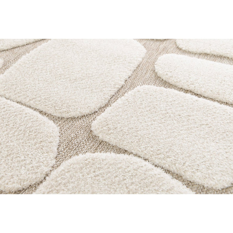 Tapis en reliëfstijl japandi GALET