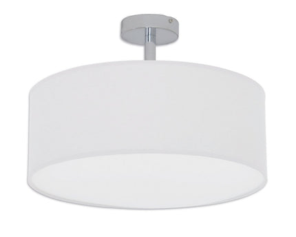 Textielplafondlicht "New York", klassieke plafondlamp met tekstbladen in wit, E27 -aansluiting, 40 cm diameter, geschikt voor de hele woonruimte
