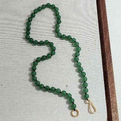 Tijdloze groene Aventurijn kralen ketting