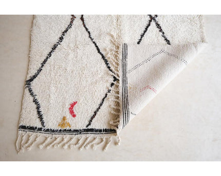 Zuiver wollen Marokkaans Berber-tapijt 140 x 253 cm