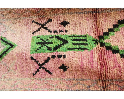 Zuiver wollen Marokkaans Berber halkleed 81 x 389 cm
