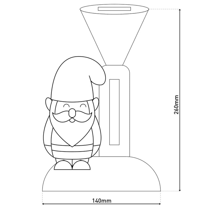 LED -decoratie Solar Light "Dwarf" met thermometer gemaakt van geschilderde polyresin, ongeveer 26 cm hoog en uitgerust met stevig geïnstalleerde LED's