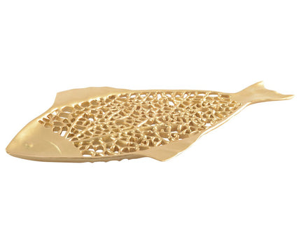 Decoratieve beker gouden vis 38x18,5x1,5 cm