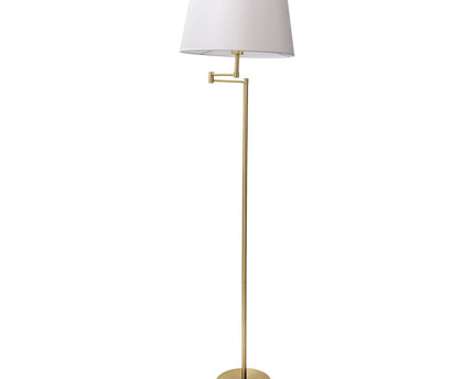 Staande lamp "Bologna" Hoogte 158 cm gemaakt van metaal in Matt Brass, Beier TextalsPreu, E27