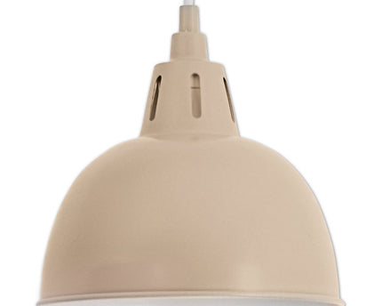 Metalen hanglamp "Desira", retro -klassieker, gemaakt van metaal in lichtbruine, E27 Socket
