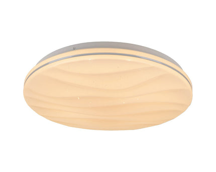 Smart Home LED -plafondlamp "Austin" met kristaleffect, veel functies, gemaakt van metaal en plastic, wit, met geïntegreerde LED's, verlichting voor woonkamers of kantoor