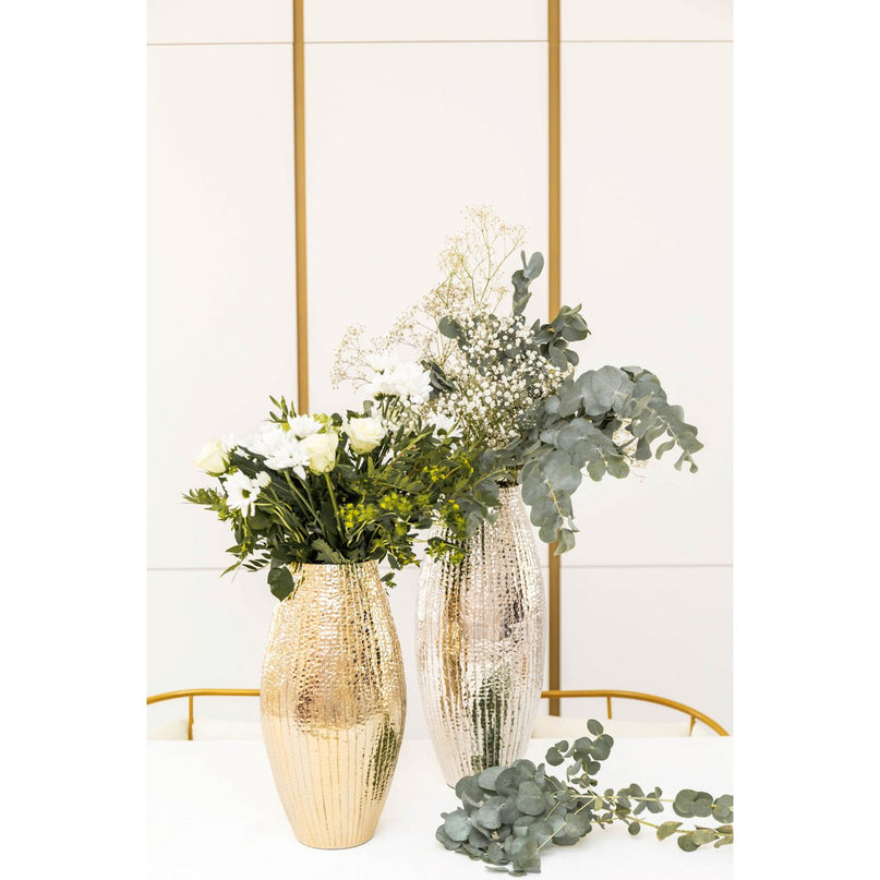 Briljante gouden vaas 20x20x38cm