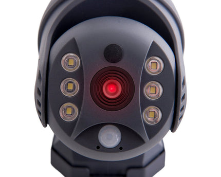 LED -zonne -buitenwandlamp "Moho" met bewegingsdetector en beveiligingscamera -vouw, wandlicht gemaakt van plastic in grijs, met geïntegreerde LED