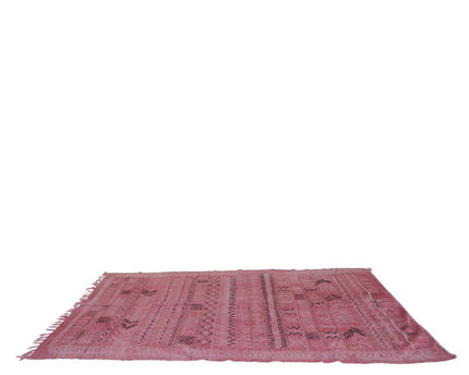 Zuiver wollen Marokkaans Kelim Berber tapijt 144 x 278 cm