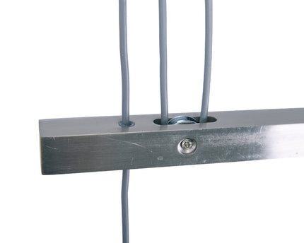 4 hanglamp "tilde", klassieke metalen slinger lamp en textiel in grijs en wit, met E27 -frame, hoogte verstelbaar, 86 cm lang, ideaal als eetlamp