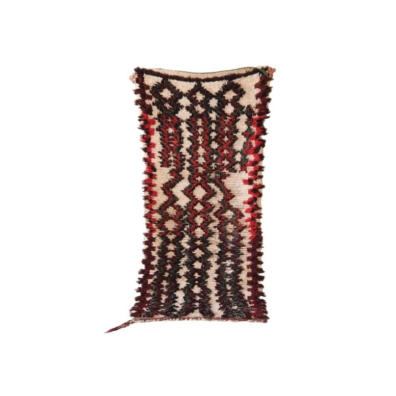 Zuiver wollen Marokkaans Berber-tapijt 74 x 164 cm