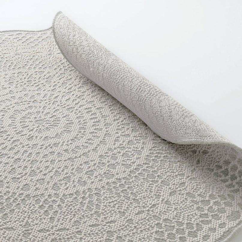 GEHAAKT rond decoratief vloerkleed