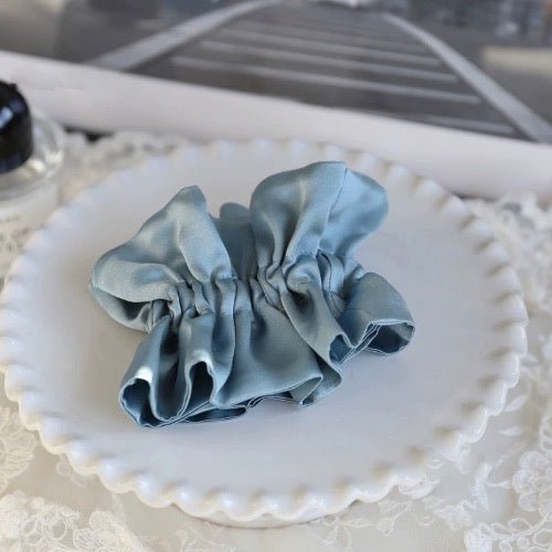 Chique 100% zijden rokontwerp haarscrunchie-dubbellaags-19 mm